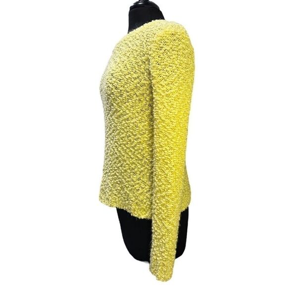 POL Yellow Boucle Pullover Crewneck Sweater Sz M - Picture 4 of 10